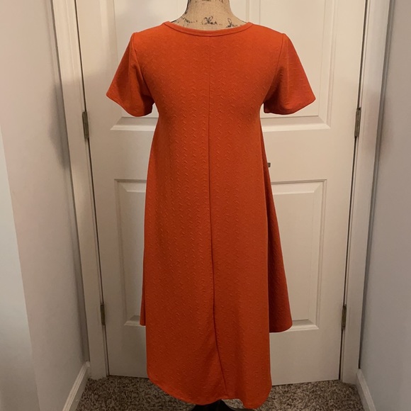10/$30🏷❤️LulaRoe XXS orange flowing dress pocket flowy cute casual date night - Picture 2 of 9